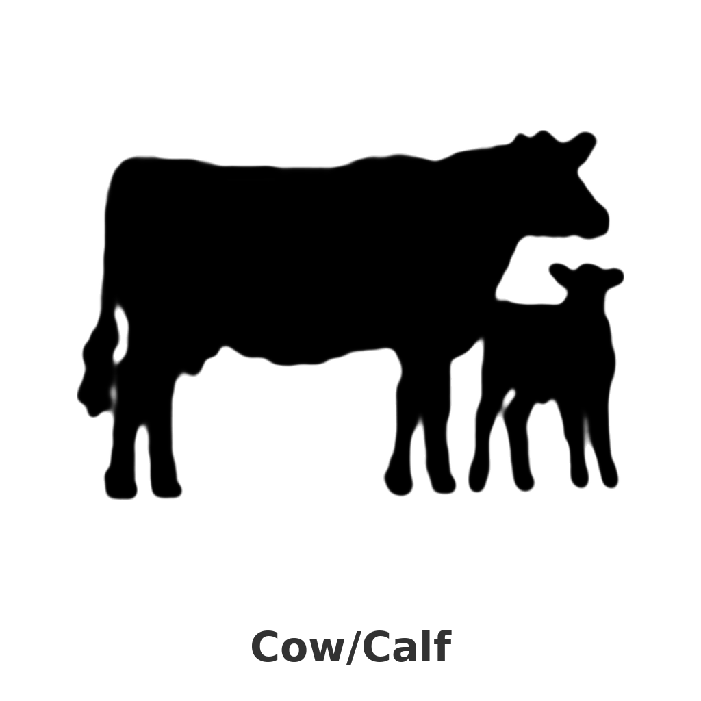 Cow/Calf design silhouette – Arched Welcome Sign (photo coming soon)