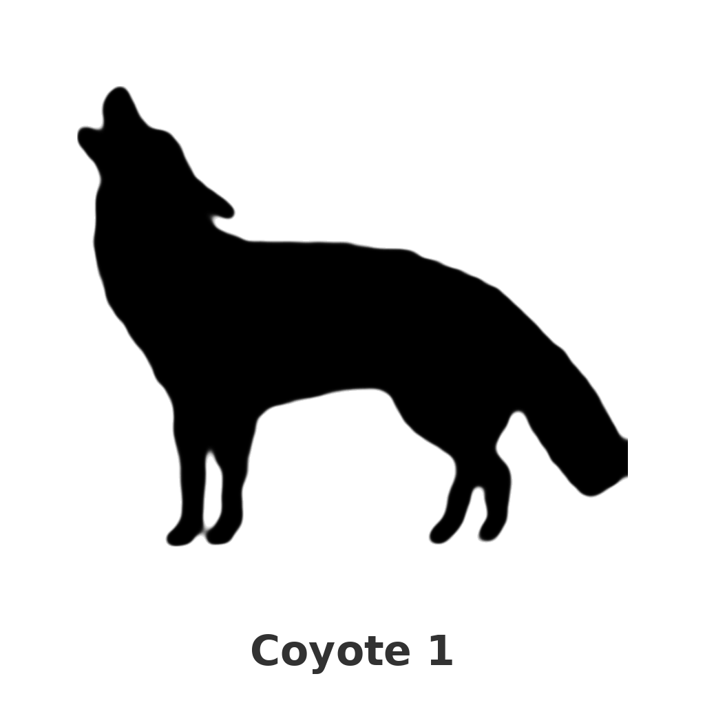 Coyote 1 design silhouette – Arched Welcome Sign (photo coming soon)