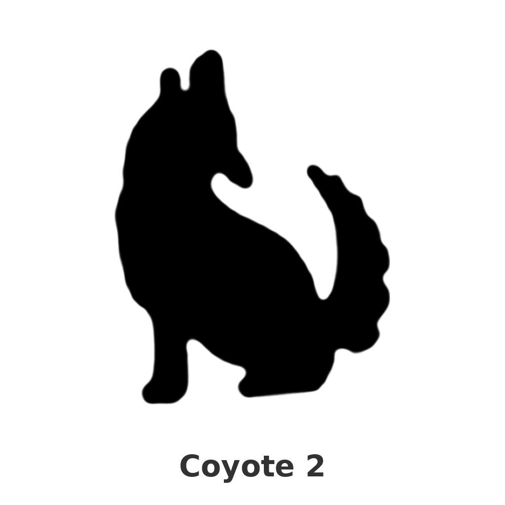 Coyote 2 design silhouette – Arched Welcome Sign (photo coming soon)
