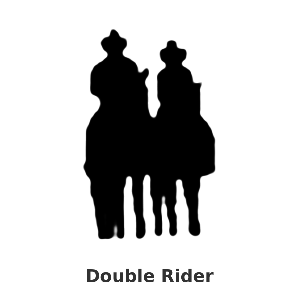 Double Rider design silhouette – Arched Welcome Sign (photo coming soon)