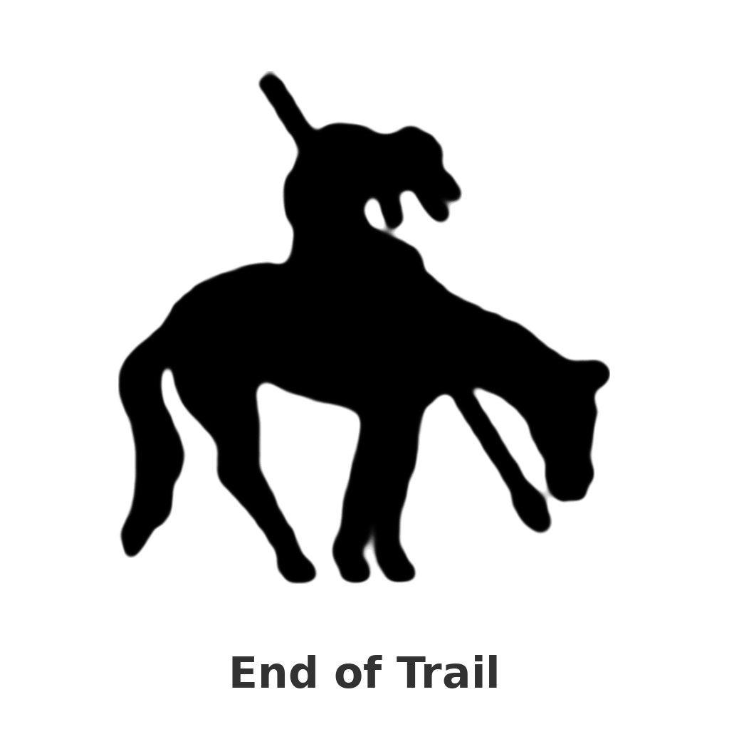 End of Trail design silhouette – Arched Welcome Sign (photo coming soon)