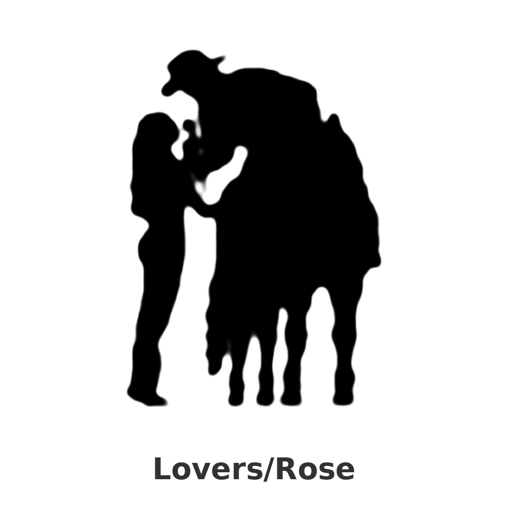 Lovers/Rose design silhouette – Arched Welcome Sign (photo coming soon)