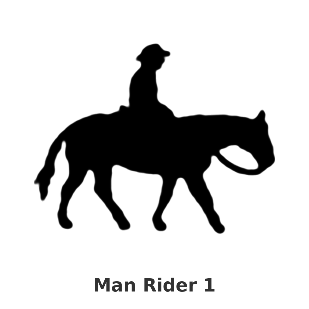 Man Rider 1 design silhouette – Arched Welcome Sign (photo coming soon)
