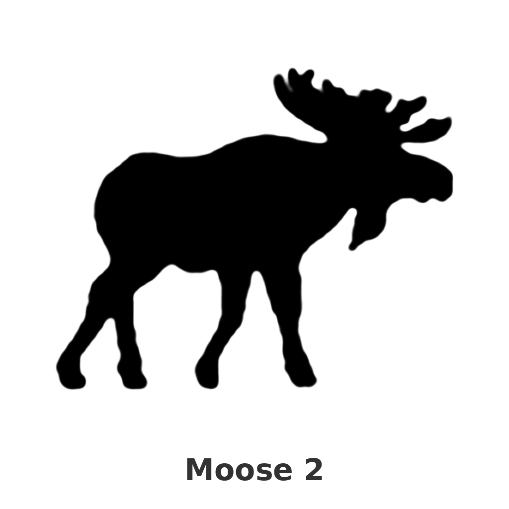 Moose 2 design silhouette – Arched Welcome Sign (photo coming soon)