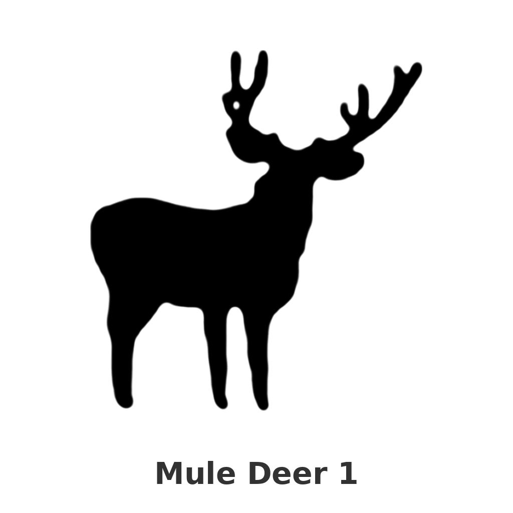 Mule Deer 1 design silhouette – Arched Welcome Sign (photo coming soon)