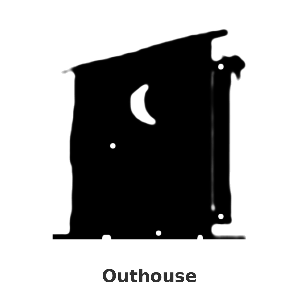 Outhouse design silhouette – Arched Welcome Sign (photo coming soon)