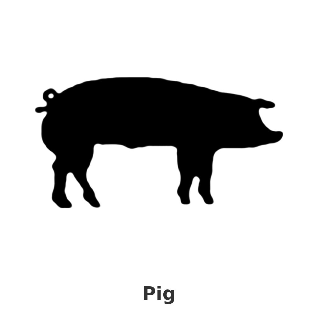 Pig design silhouette – Arched Welcome Sign (photo coming soon)
