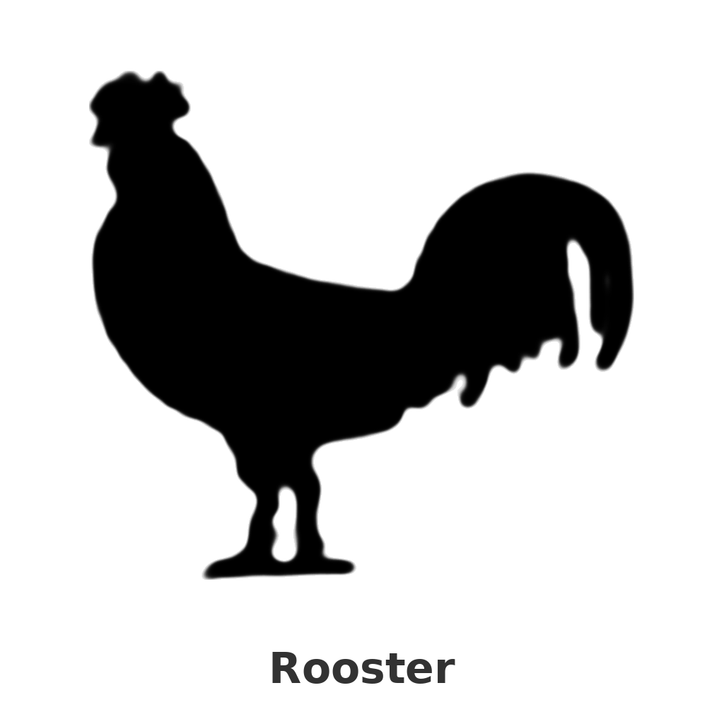 Rooster design silhouette – Arched Welcome Sign (photo coming soon)