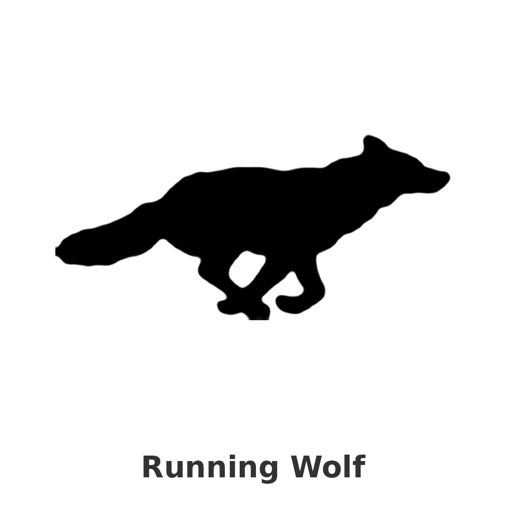 Running Wolf design silhouette – Arched Welcome Sign (photo coming soon)