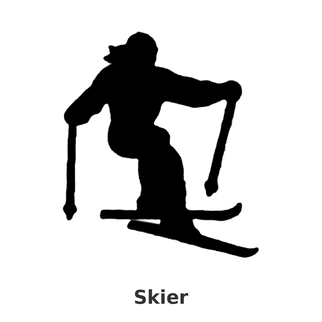 Skier design silhouette – Arched Welcome Sign (photo coming soon)