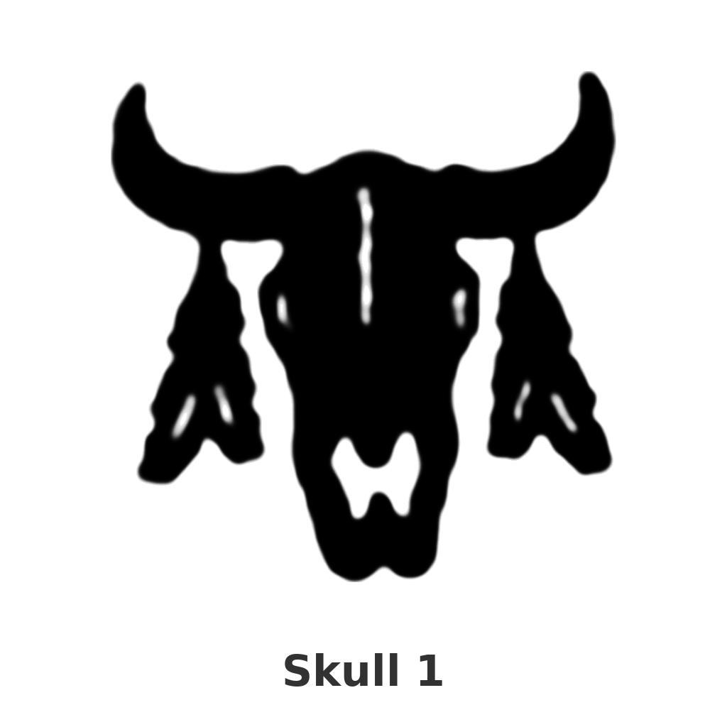 Skull 1 design silhouette – Arched Welcome Sign (photo coming soon)