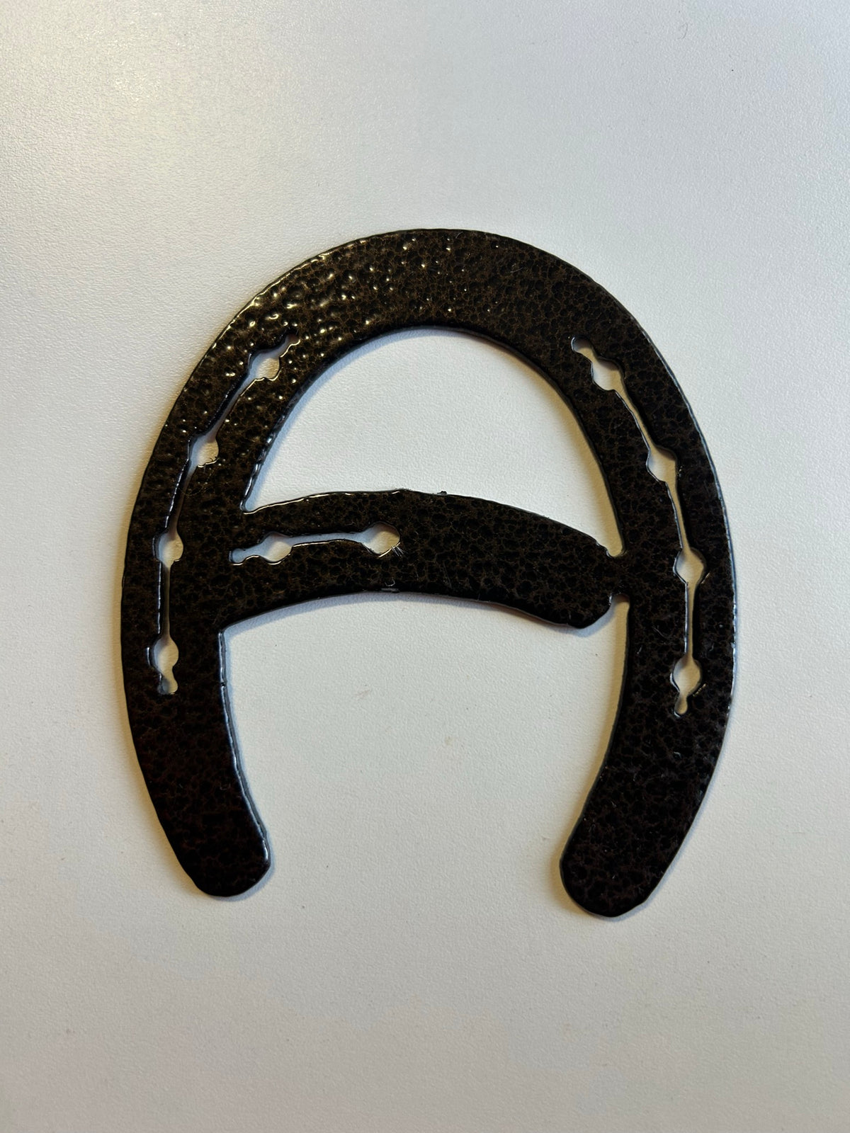 Horseshoe Letter A – finished plasma-cut steel