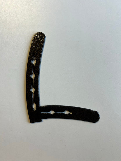 Horseshoe Letter L – finished plasma-cut steel