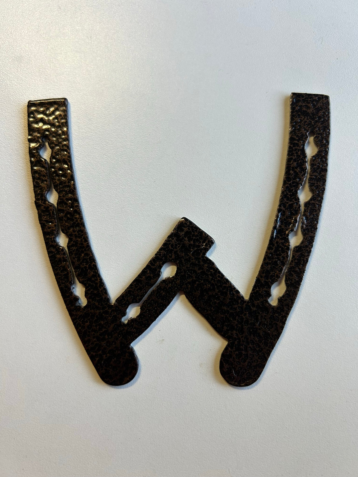 Horseshoe Letter W – finished plasma-cut steel
