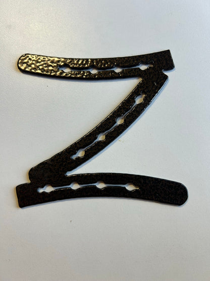 Horseshoe Letter Z – finished plasma-cut steel