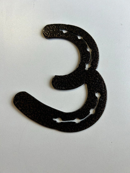 Horseshoe Number 3 – finished plasma-cut steel