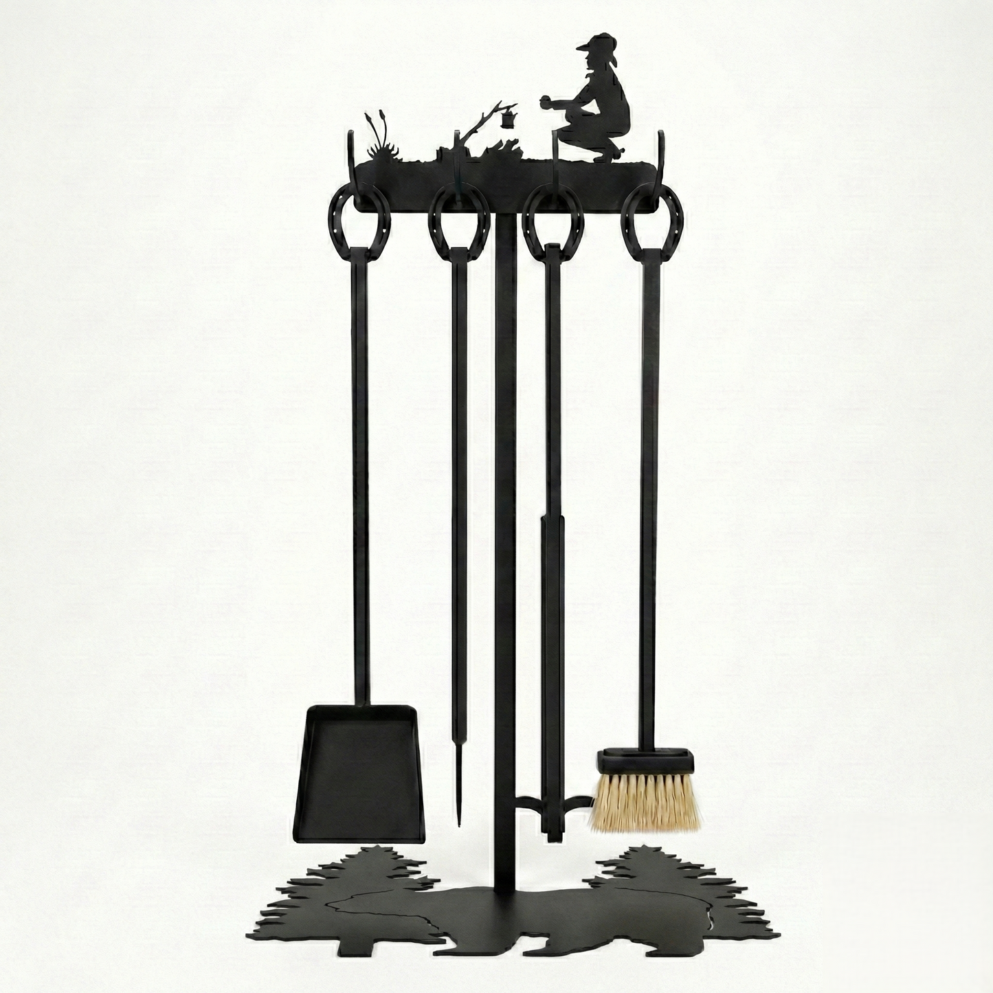 Fireplace Tools Bear Base Top Scene