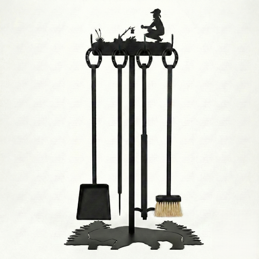 Fireplace Tools Buffalo Base Top Scene