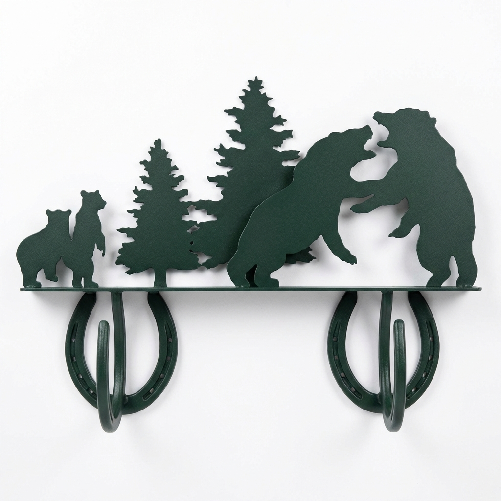 Two Hook Coat Rack - Horseshoe Style Hook