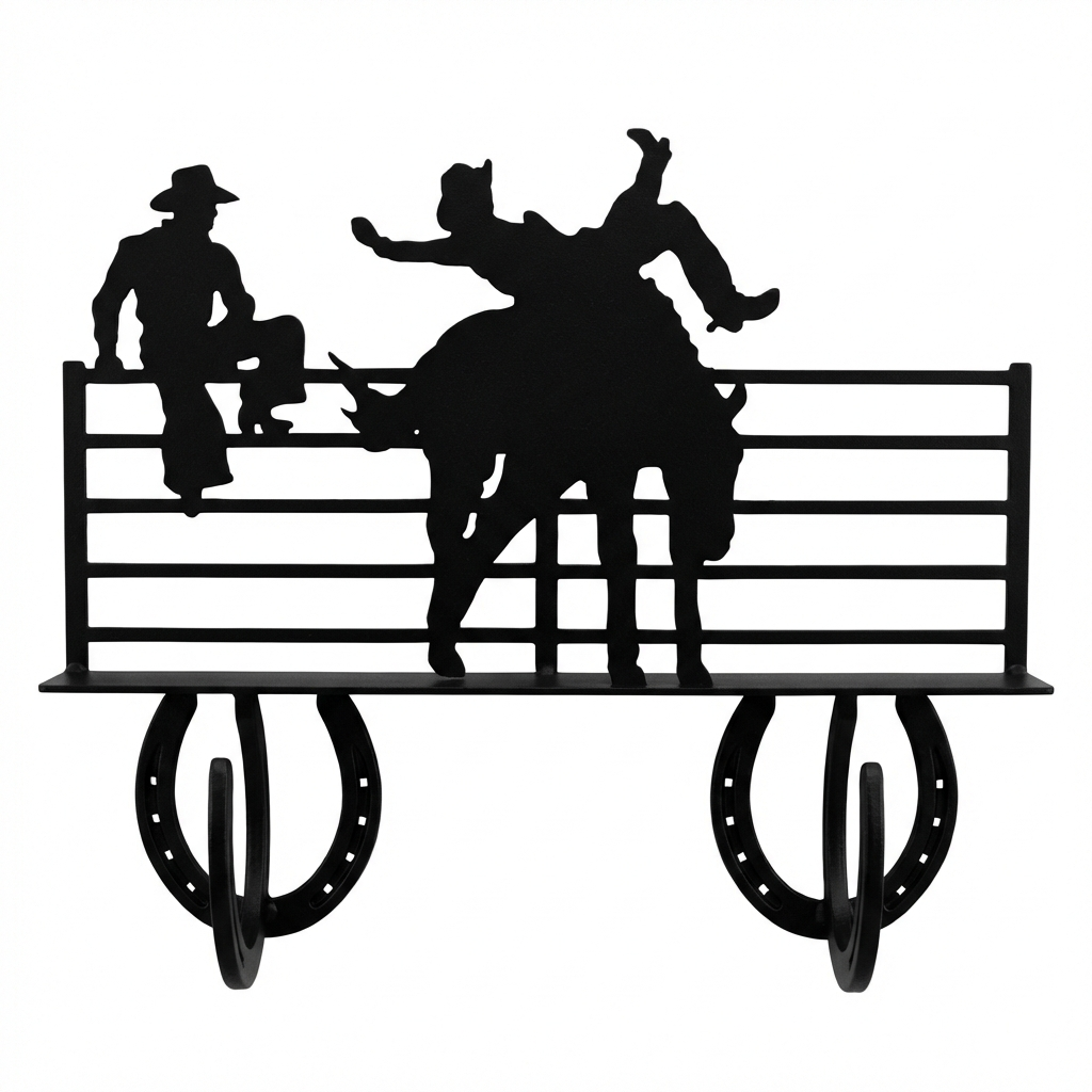 Two Hook Coat Rack - Horseshoe Style Hook