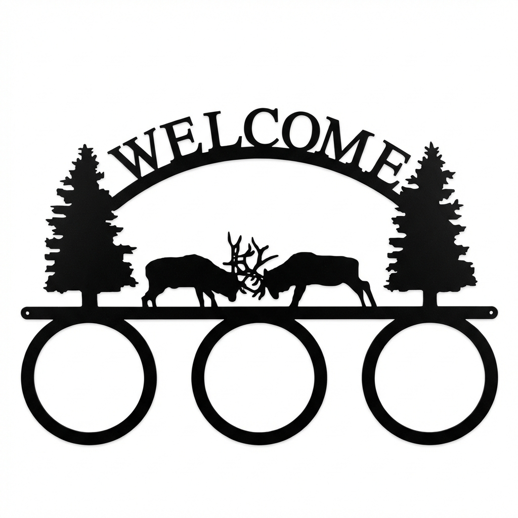 Three Hook Coat Rack - Horseshoe Style Hook