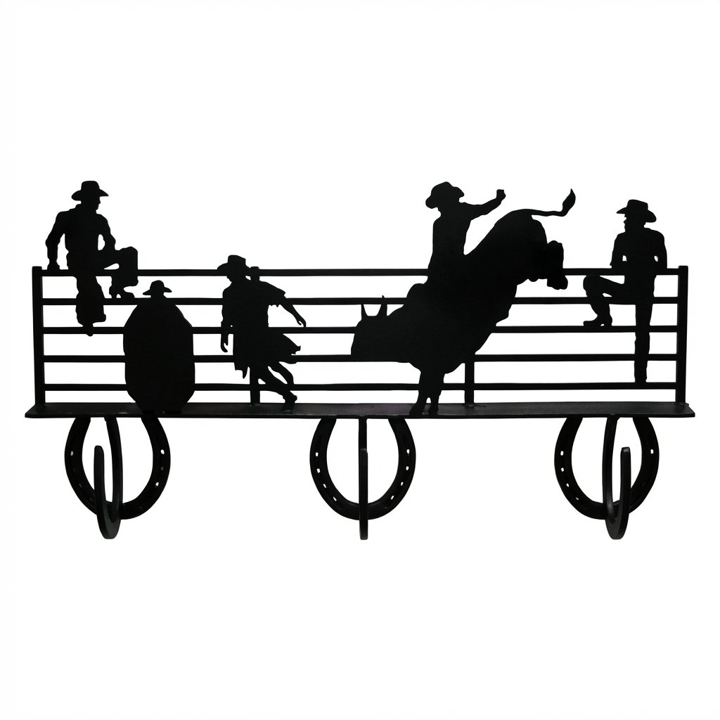 Three Hook Coat Rack - Horseshoe Style Hook