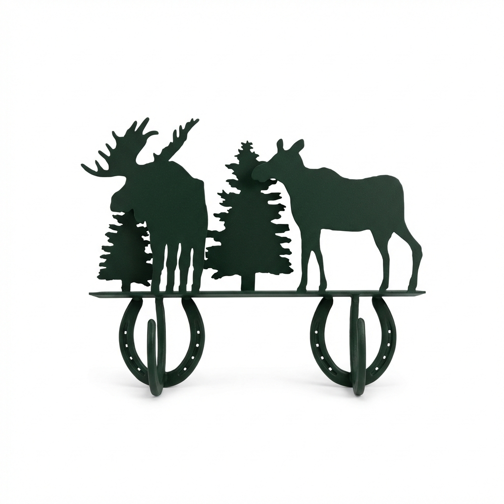 Two Hook Coat Rack - Horseshoe Style Hook