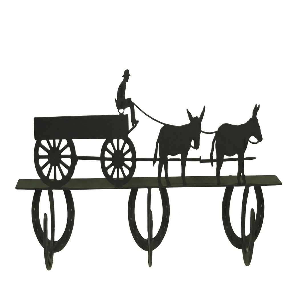 Four Hook Coat Rack - Horseshoe Style Hook