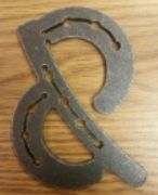 Horseshoe Letter & (Ampersand) – unfinished plasma-cut steel