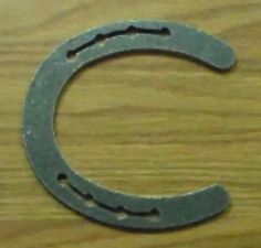 Horseshoe Letter C – unfinished plasma-cut steel