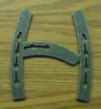 Horseshoe Letter H – unfinished plasma-cut steel