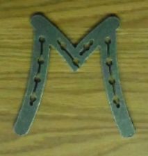 Horseshoe Letter M – unfinished plasma-cut steel