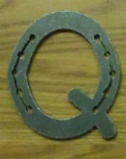 Horseshoe Letter Q – unfinished plasma-cut steel