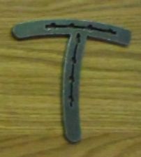 Horseshoe Letter T – unfinished plasma-cut steel