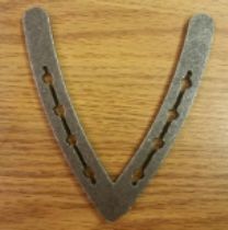 Horseshoe Letter V – unfinished plasma-cut steel