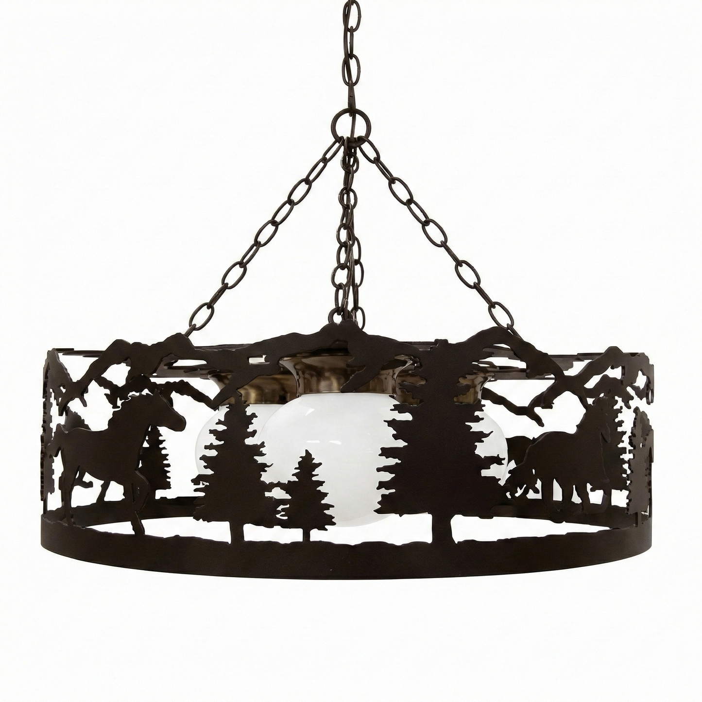 Metal Chandelier Large 36 Inch