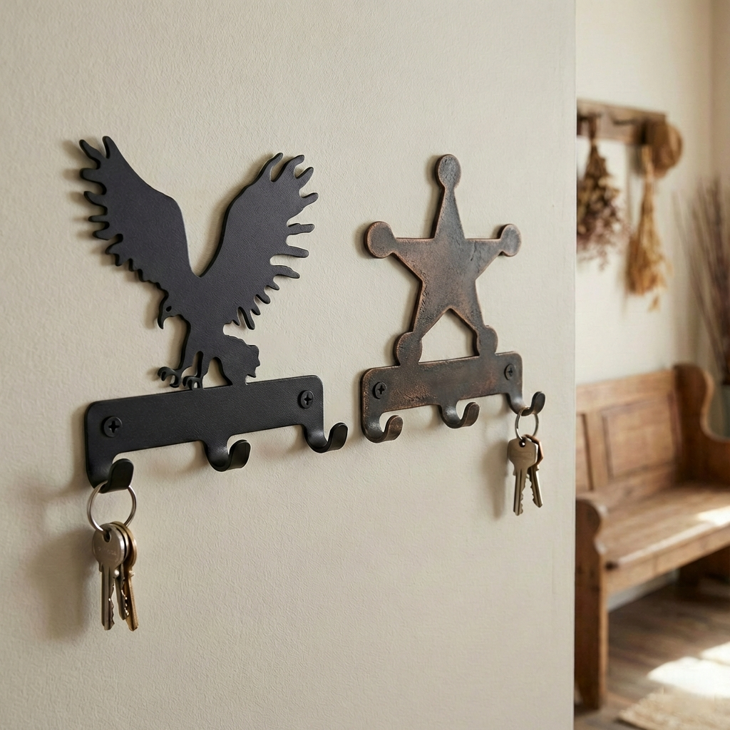 Key holder 3 hook - Americana Icons (saved)