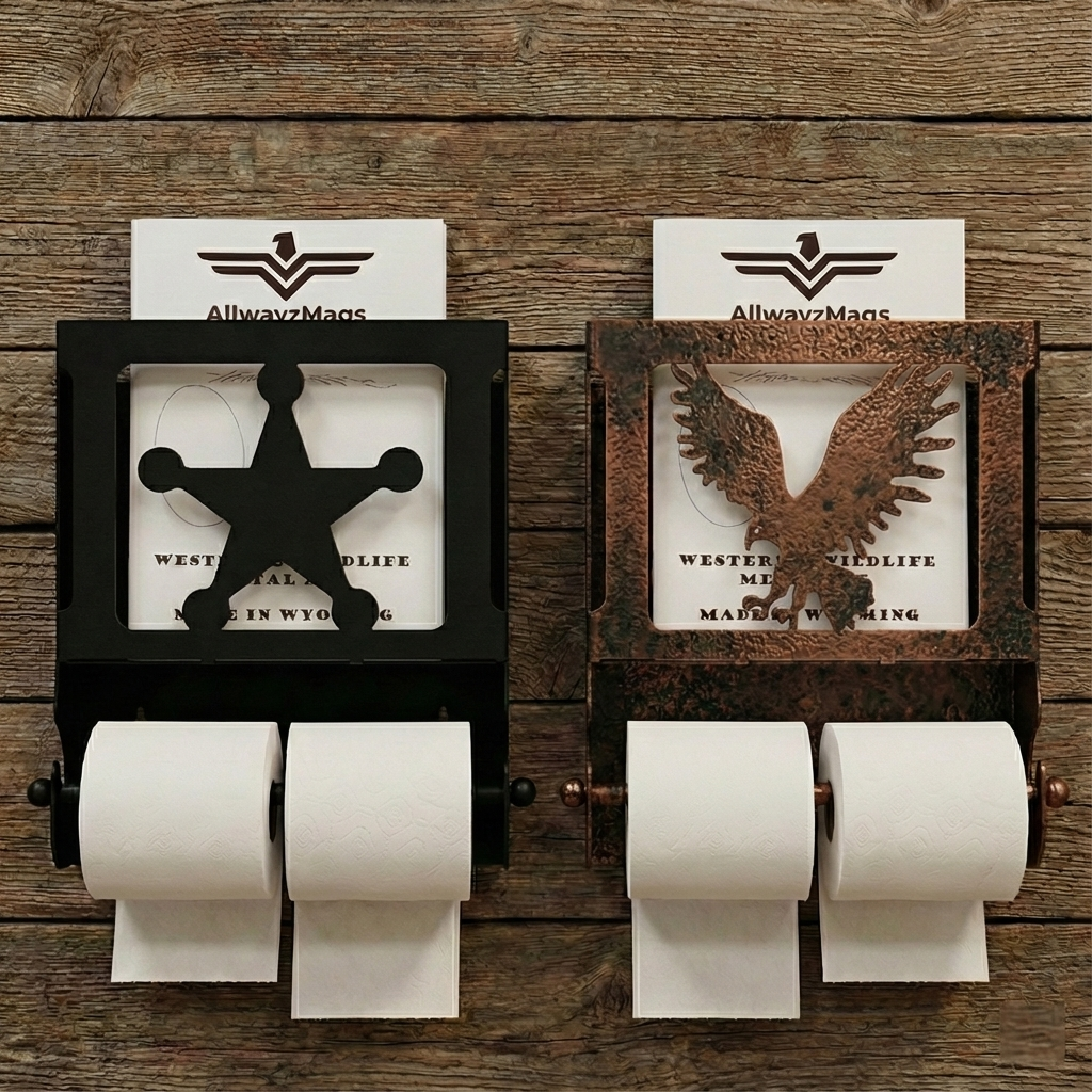 Toilet Paper/ Magazine Rack - Americana Icons