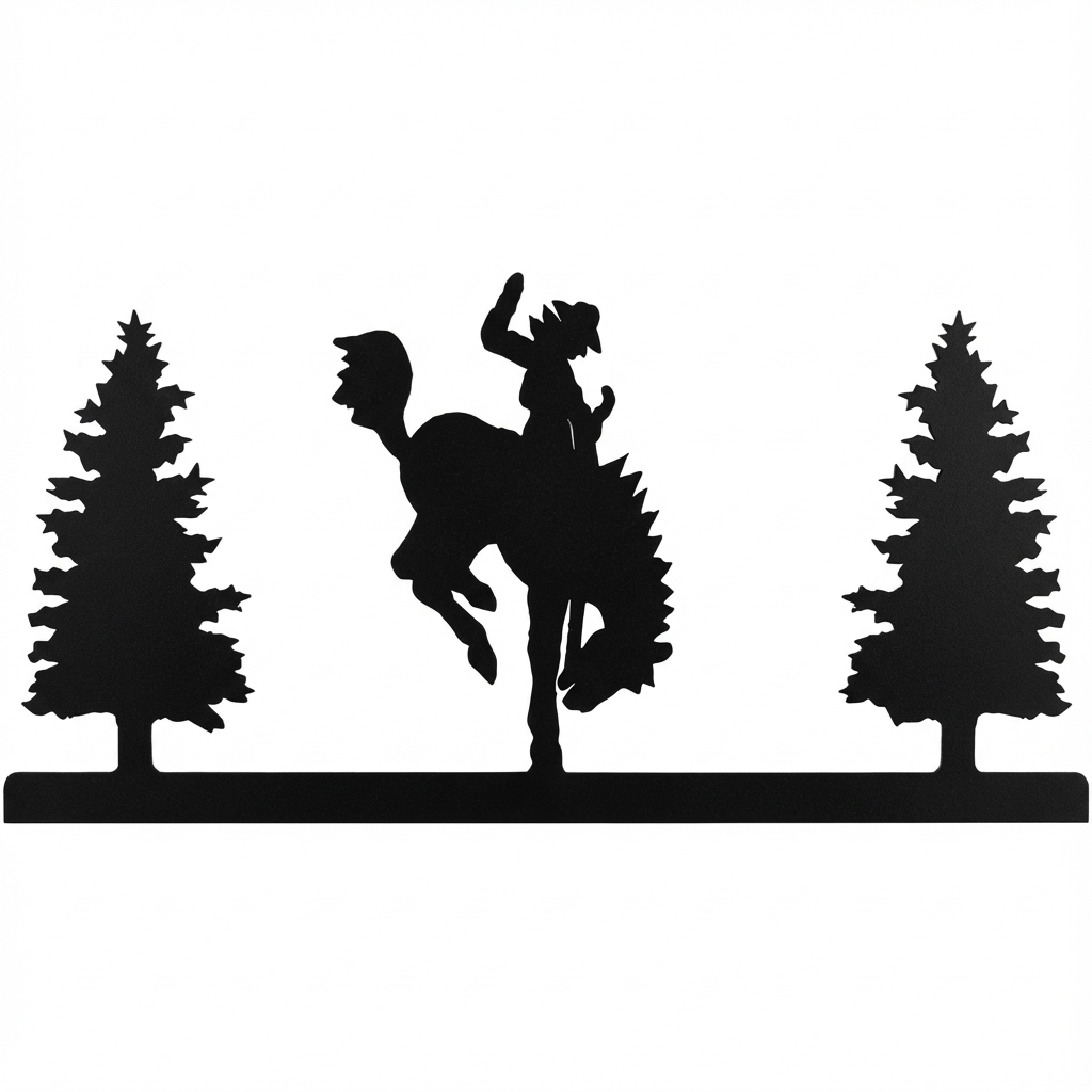 Fireplace Tools Horse and Horseshoe Base Top Scene