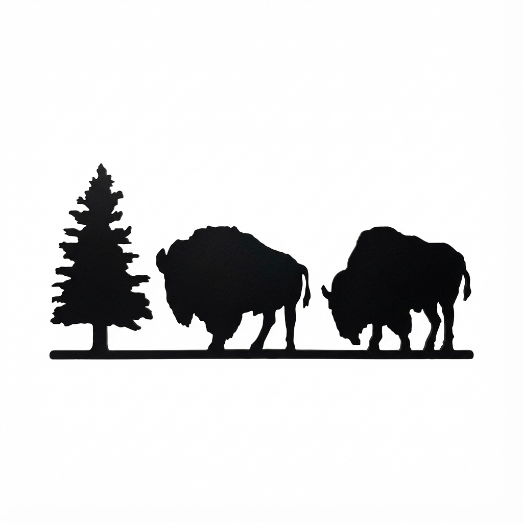 Fireplace Tools Buffalo Base Top Scene