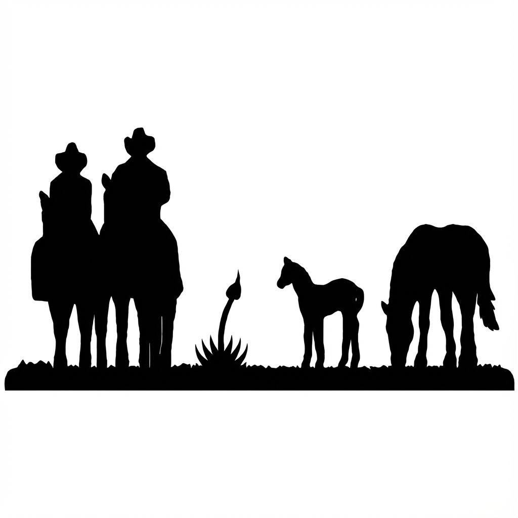 Fireplace Tools Horse and Horseshoe Base Top Scene