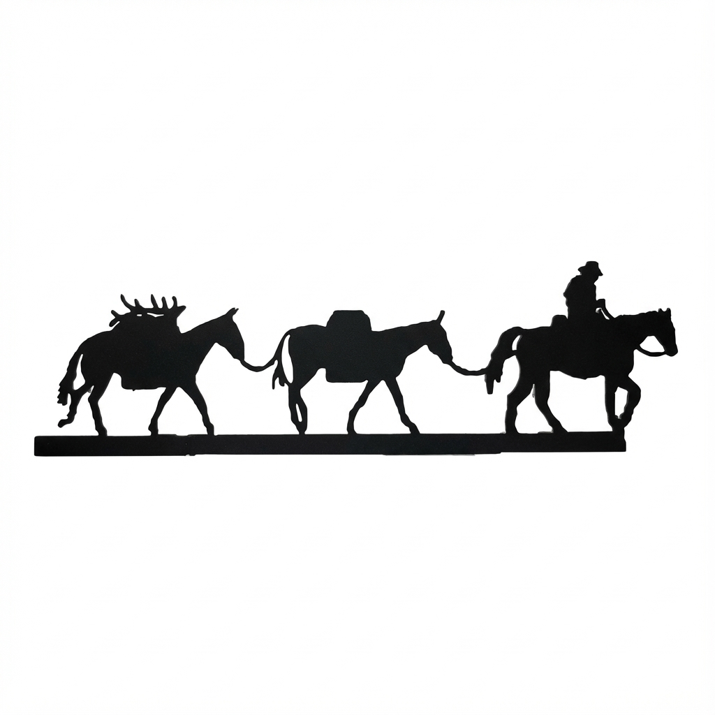 Fireplace Tools Horse and Horseshoe Base Top Scene