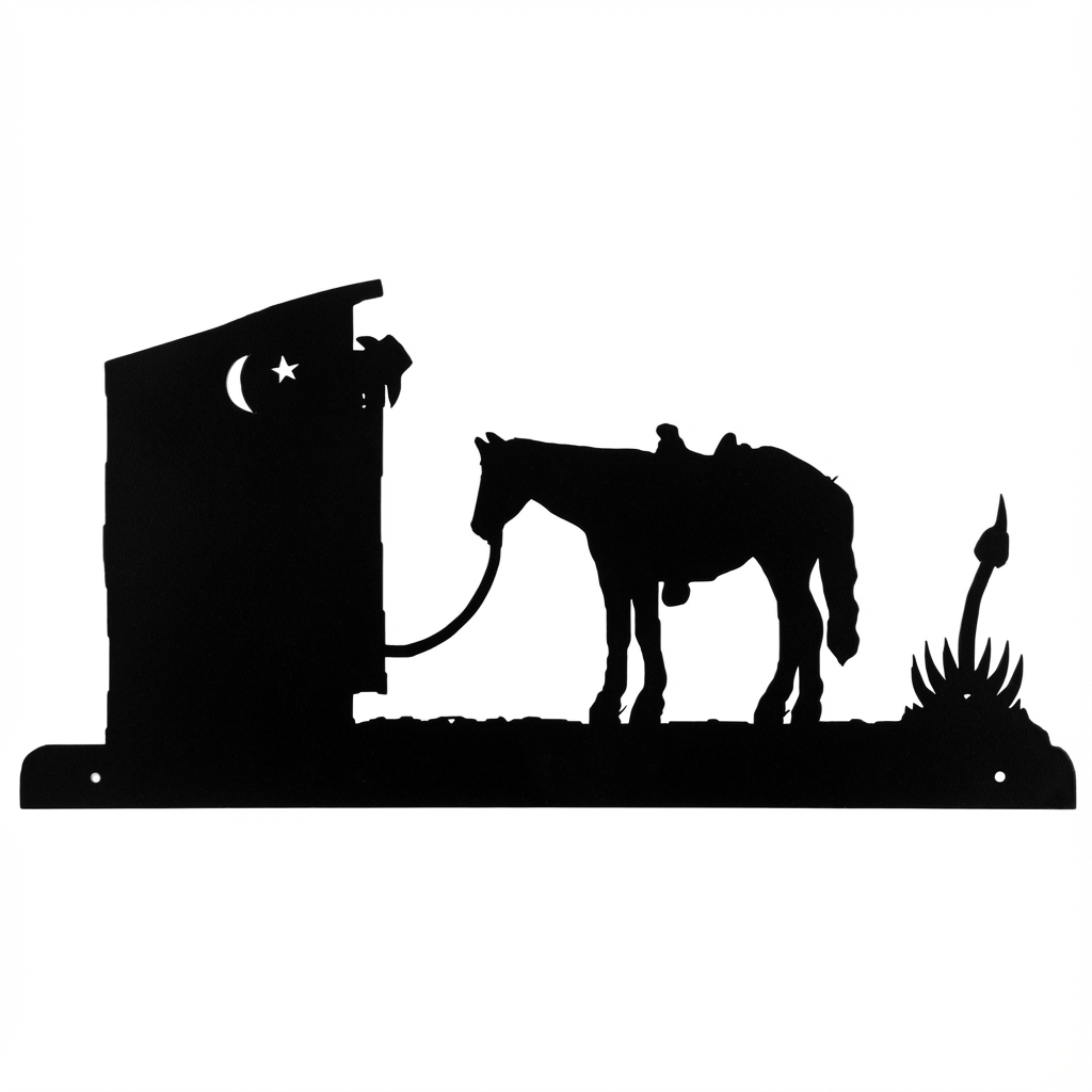 Fireplace Tools Horse and Horseshoe Base Top Scene