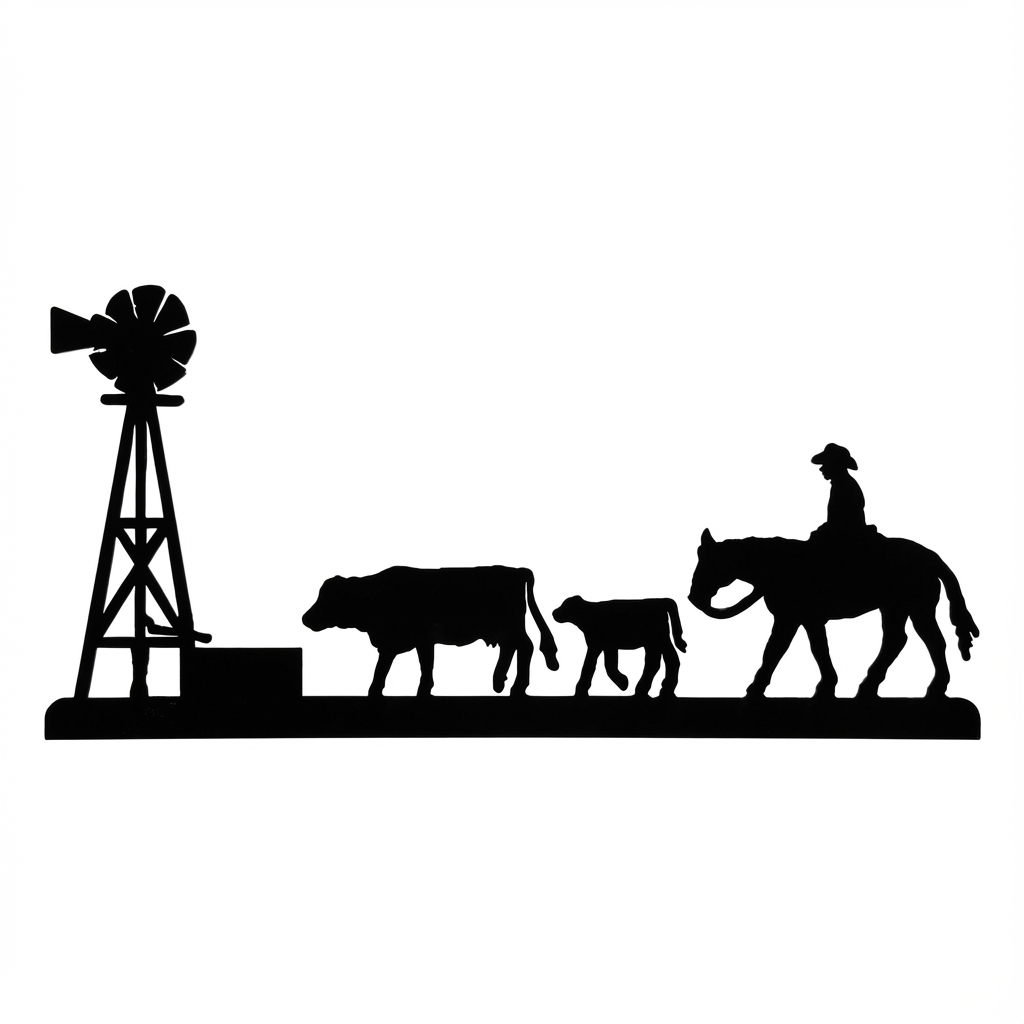 Fireplace Tools Horse and Horseshoe Base Top Scene