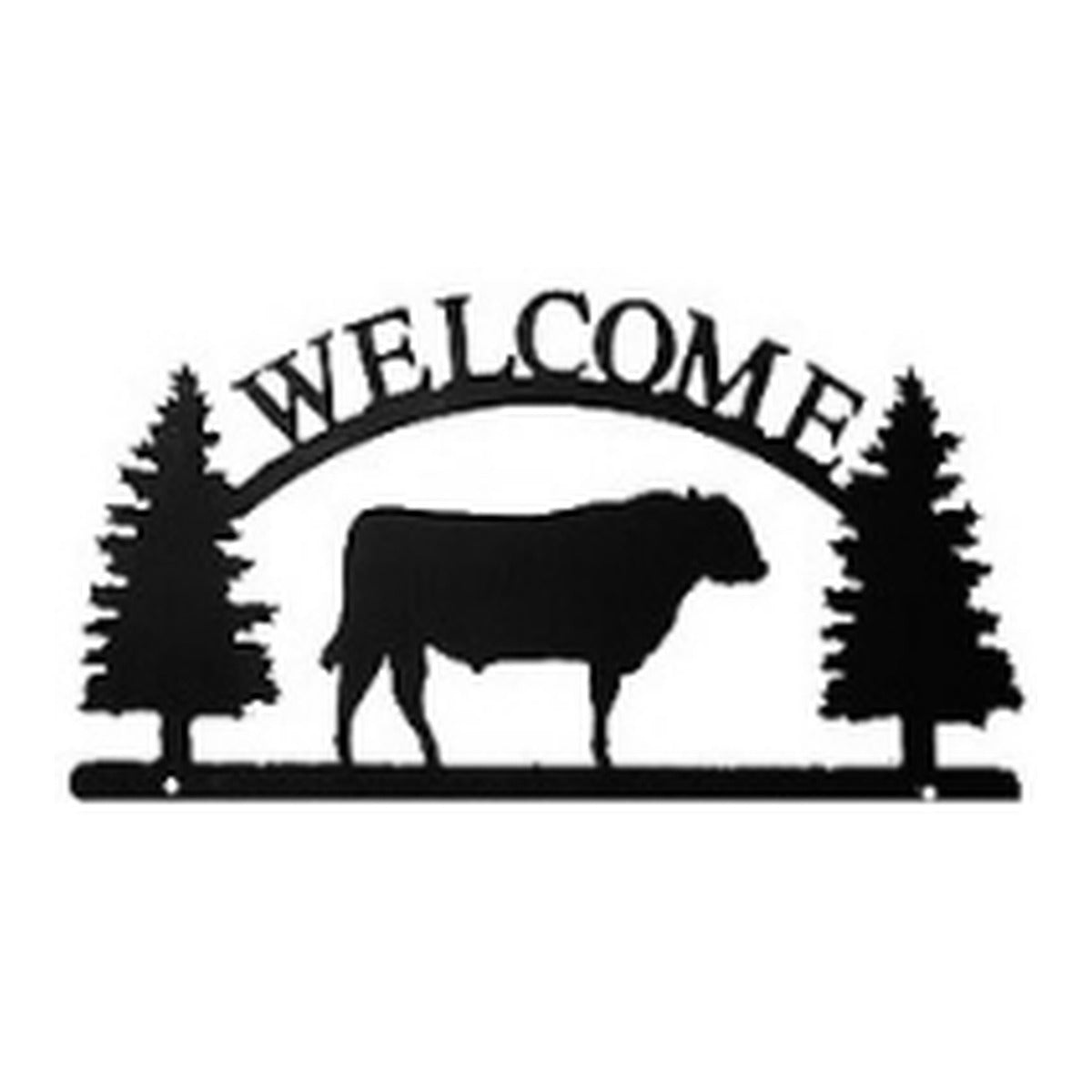 Bull – Welcome Sign with Scene, Pine Trees