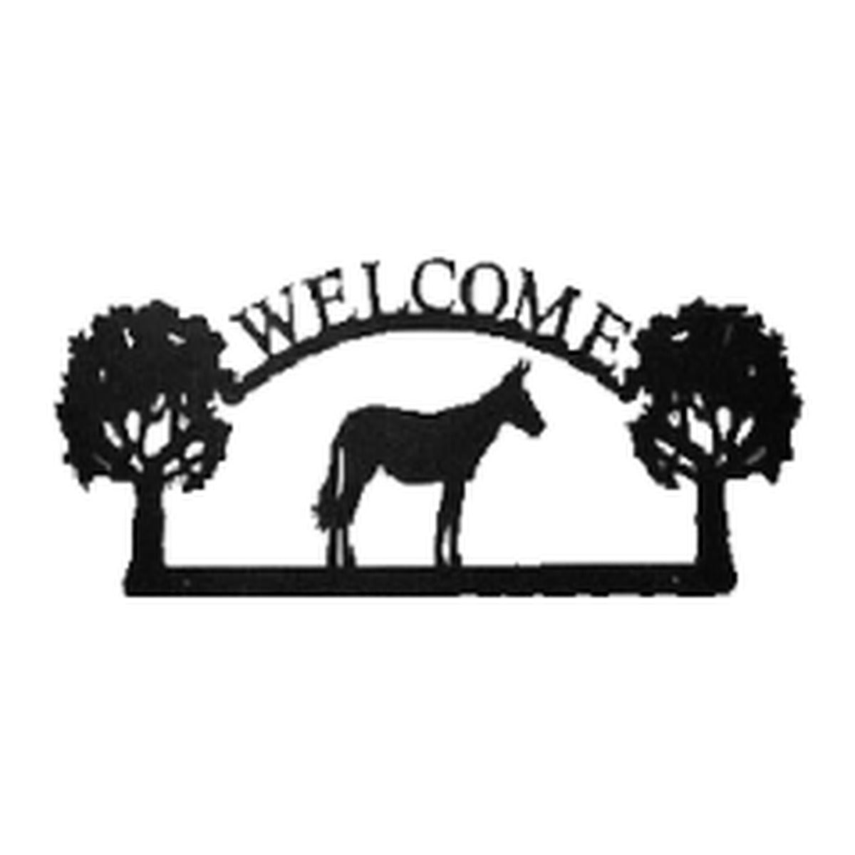 Mule – Welcome Sign with Scene, Oak Trees