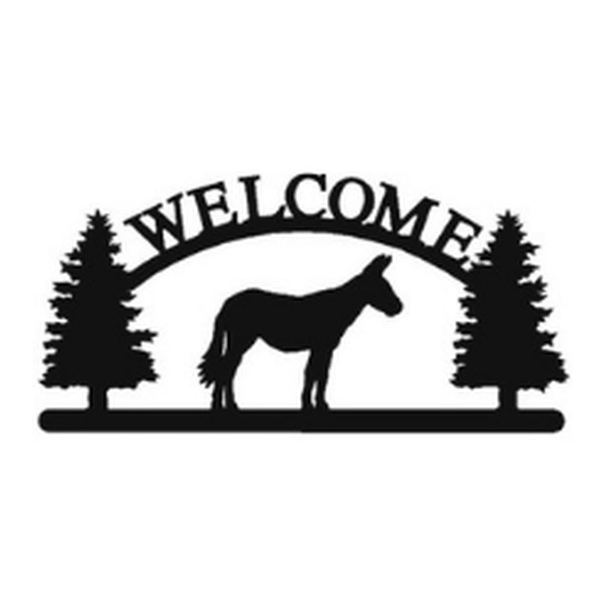 Mule – Welcome Sign with Scene, Pine Trees