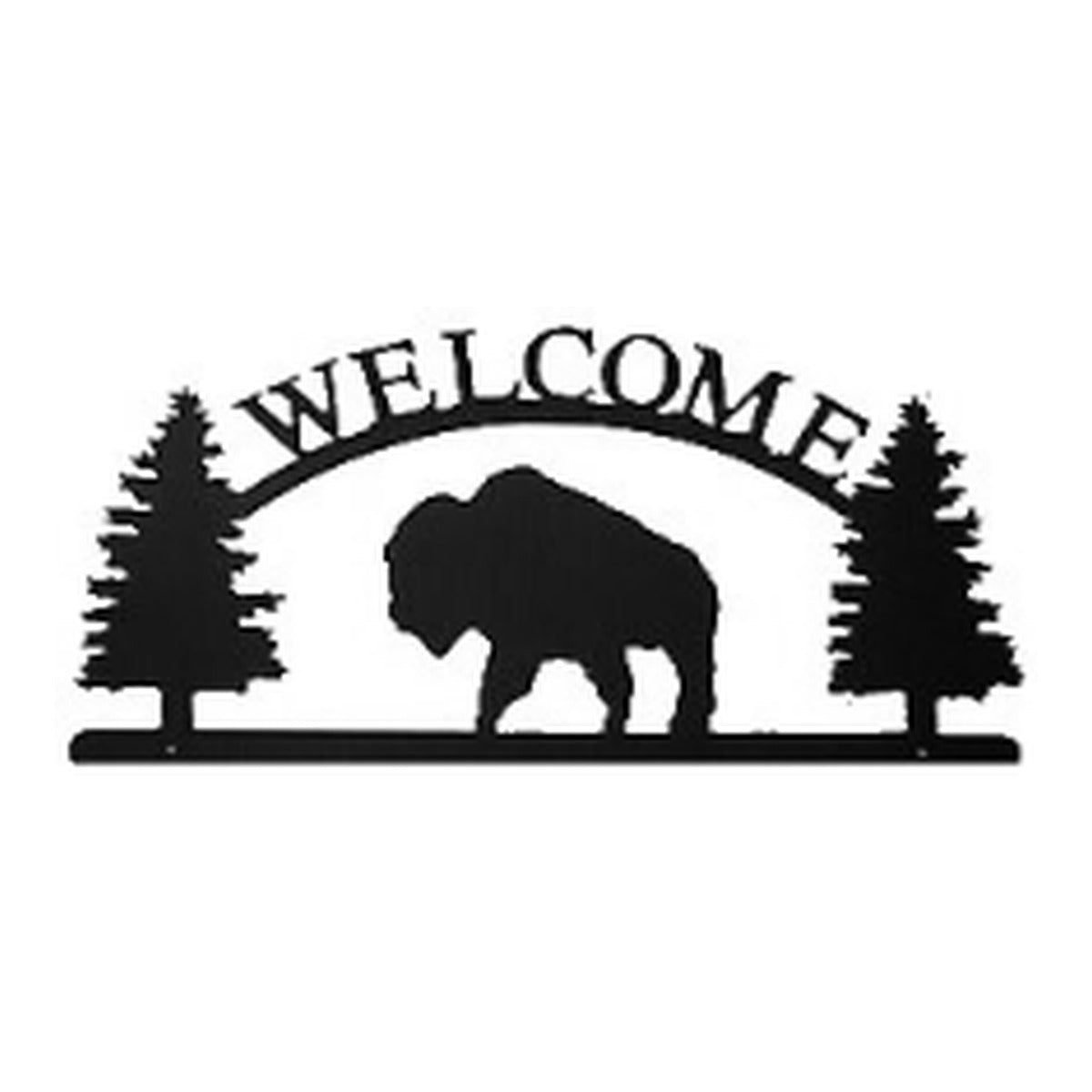 Buffalo 2 – Welcome Sign with Scene, Pine Trees