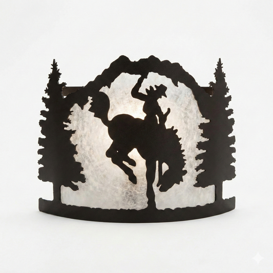 Large Indoor Sconce - Clear Mica