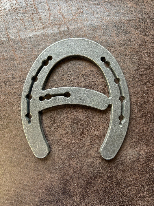 Horseshoe Letter A – unfinished plasma-cut steel